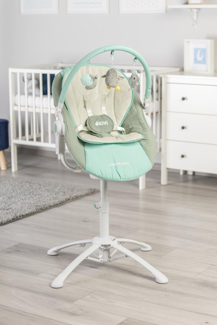 Стільчик шезлонг-гойдалка 3в1 Caretero Kivi Blue - Зображення 13