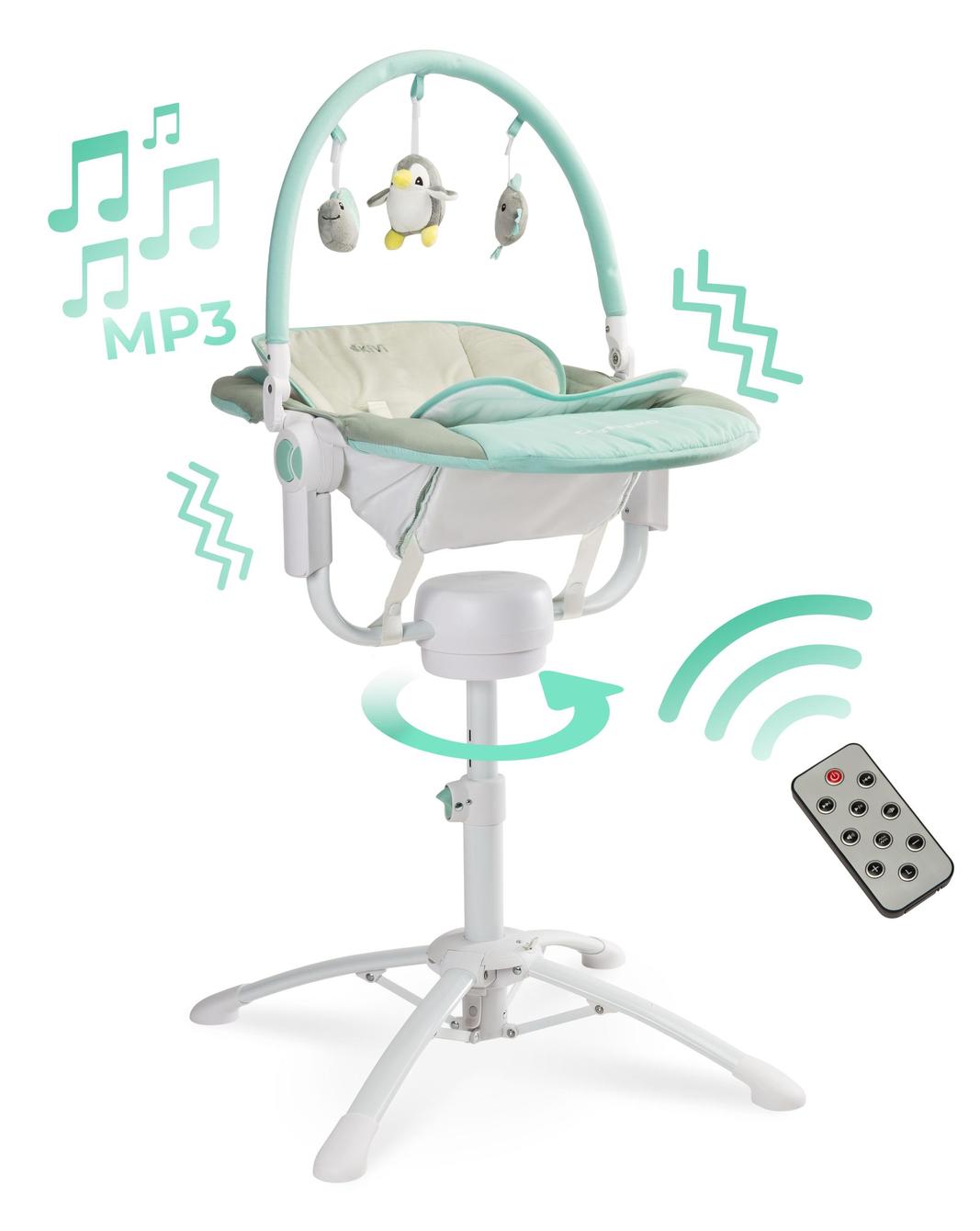 Стільчик шезлонг-гойдалка 3в1 Caretero Kivi Blue - Зображення 12