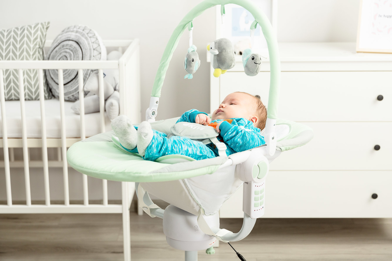 Стільчик шезлонг-гойдалка 3в1 Caretero Kivi Blue - Зображення 14