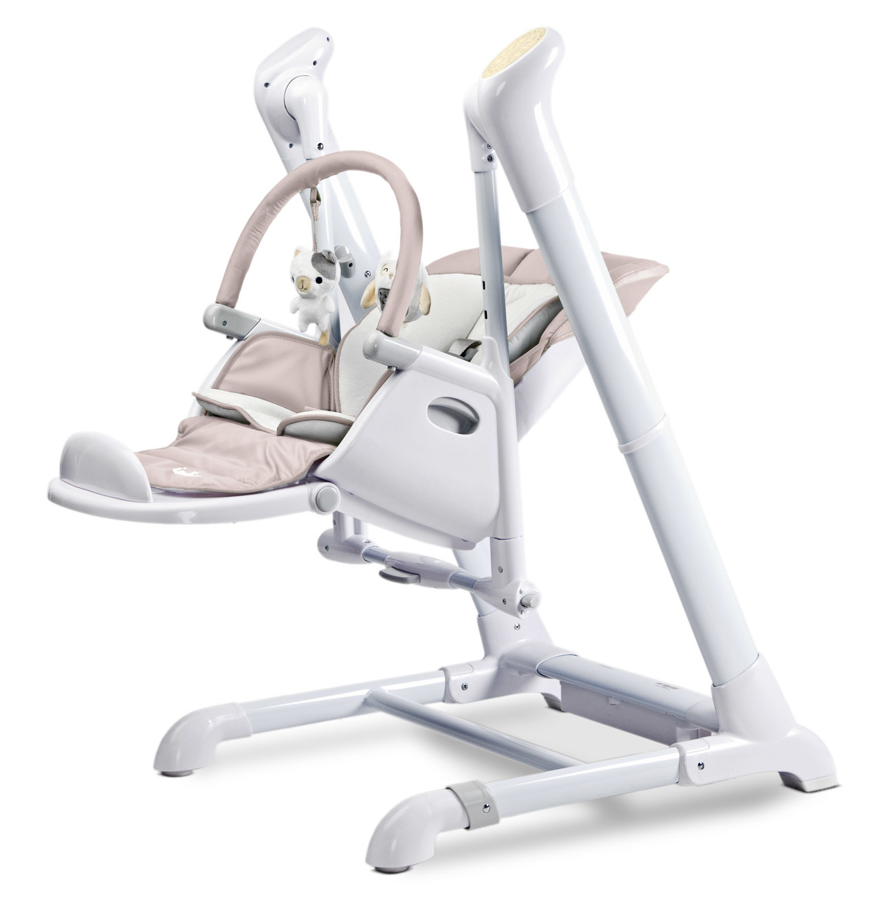 Крісло-гойдалка + стільчик для годування Caretero INDIGO Beige - Зображення 3