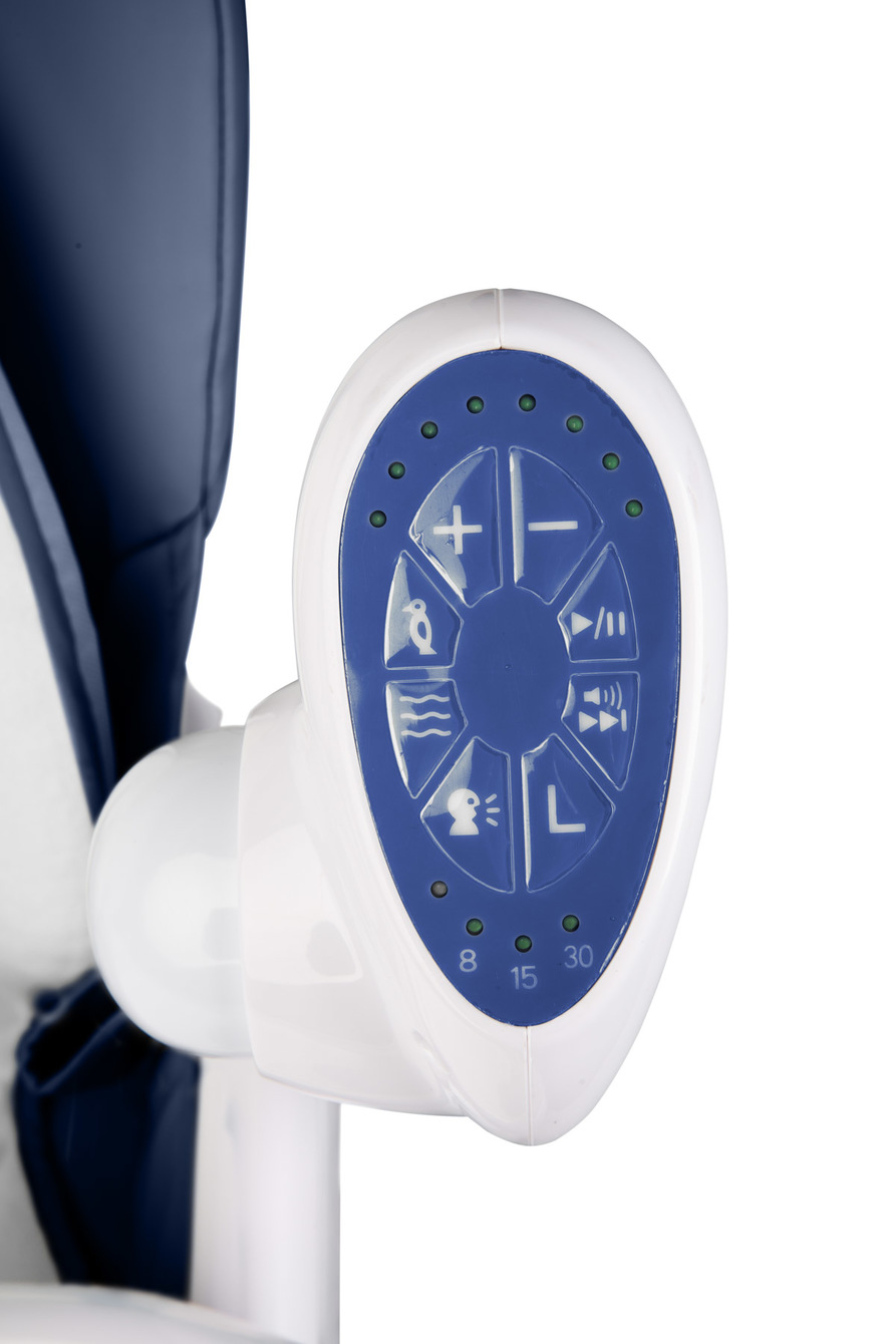 Крісло-гойдалка + стільчик для годування Caretero INDIGO Navy - Зображення 5