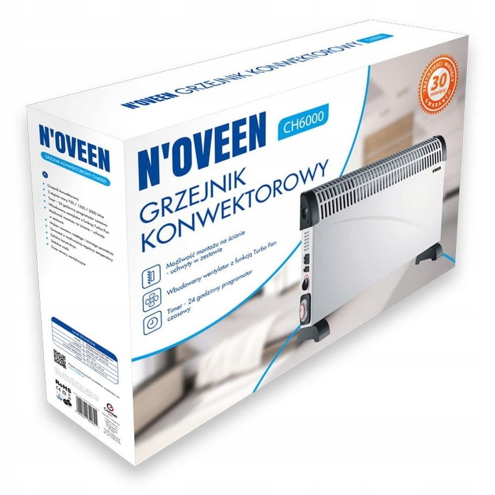 Конвекторний обігрівач Noveen CH-6000 2000W - Зображення 8
