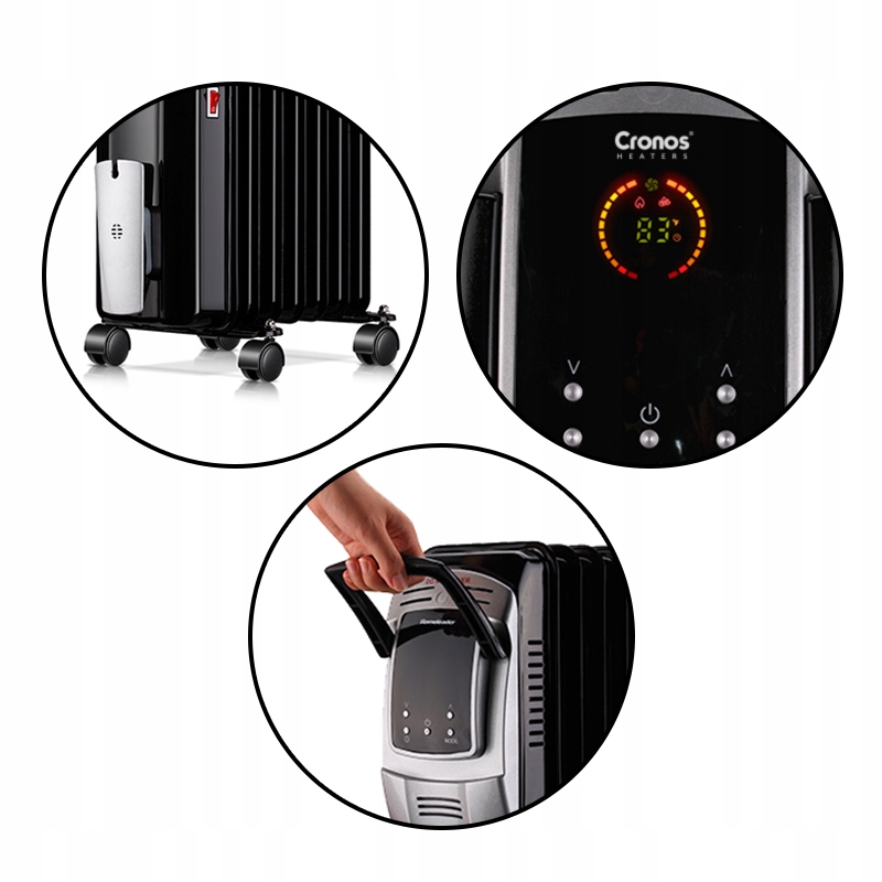 Оливний нагрівач радіатор Cronos Heaters 2500 Вт - Зображення 4