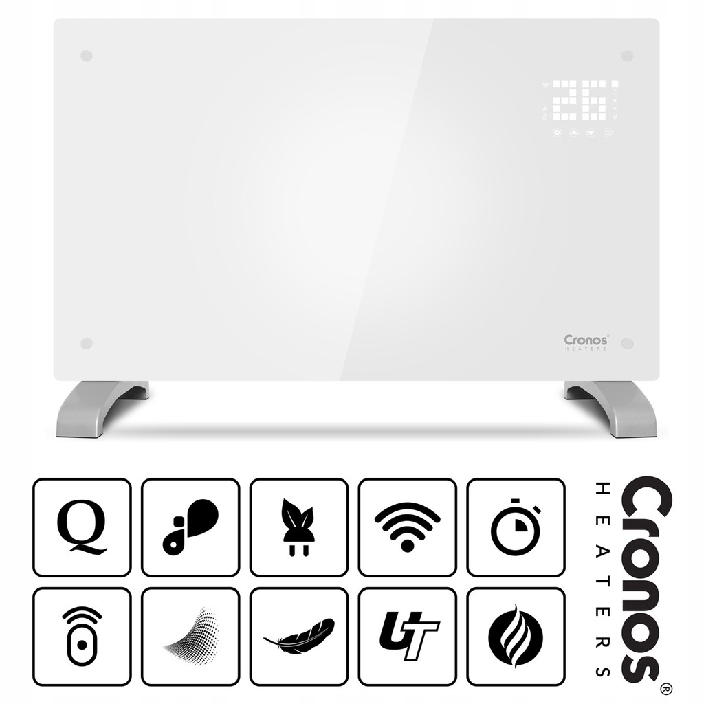 Конвекторний обігрівач Cronos Heaters 2000 W White - Зображення 8