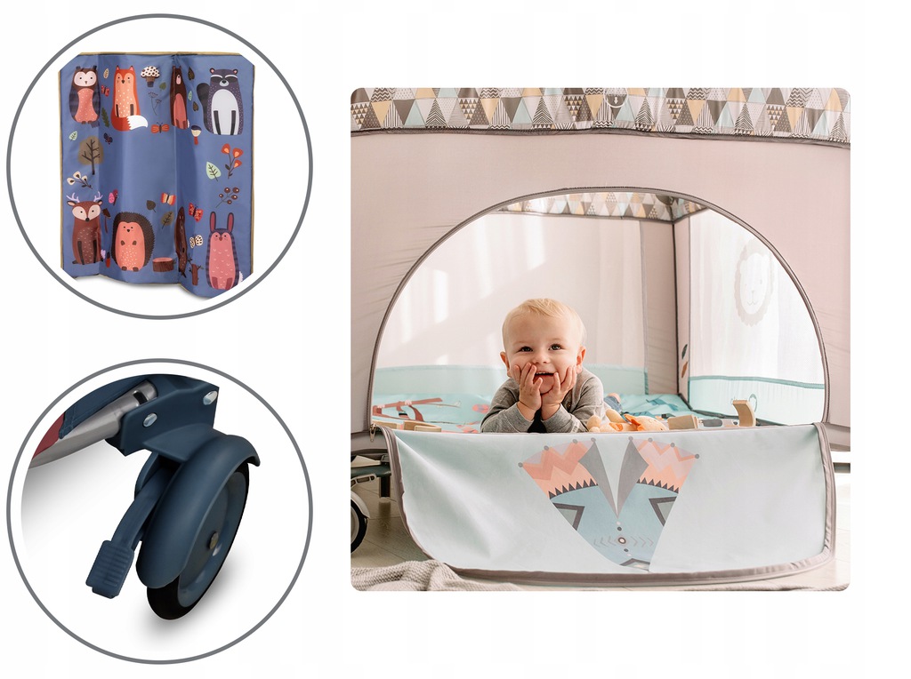 Манеж Lionelo Sofie Blue Cobalt Red - Зображення 7