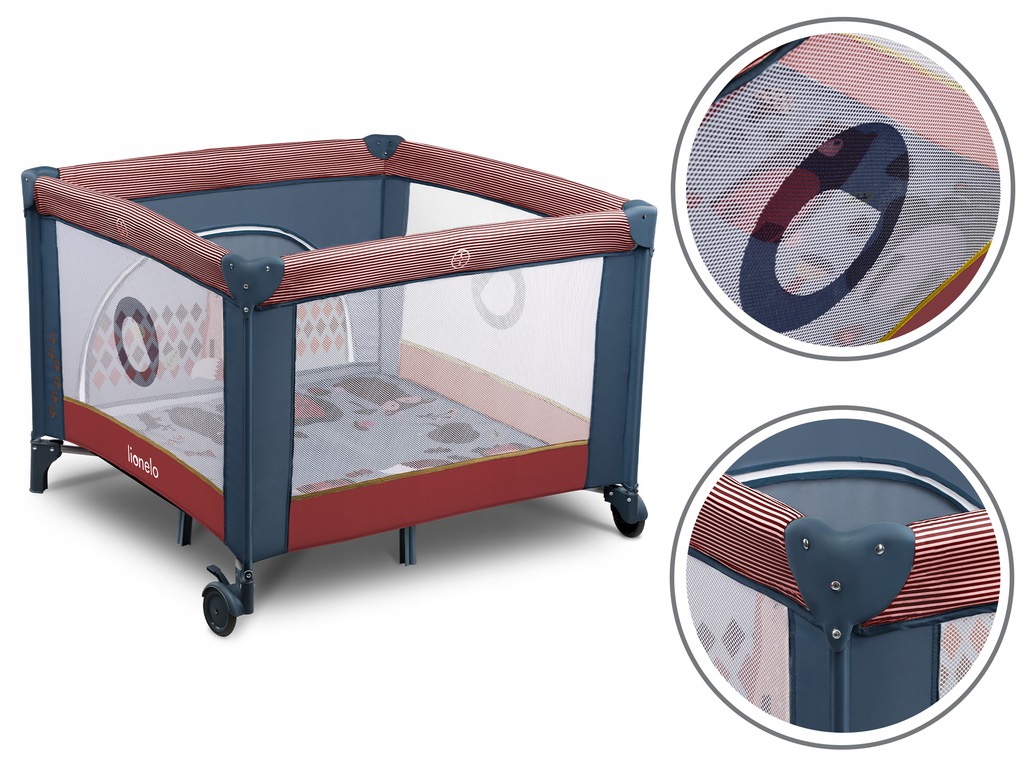 Манеж Lionelo Sofie Blue Cobalt Red - Зображення 4