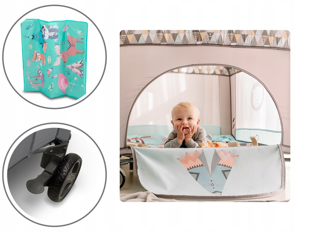 Манеж Lionelo Sofie Turquoise Scandi - Зображення 7