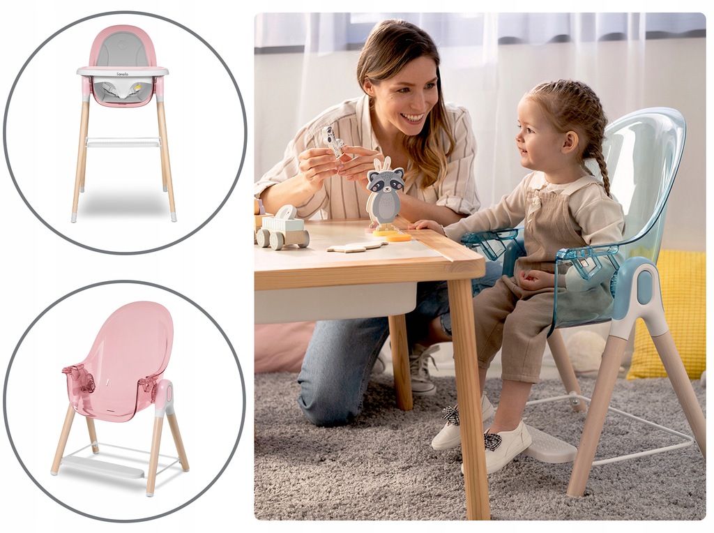 Стільчик для годування 2в1 Lionelo Maya Pink - Зображення 9
