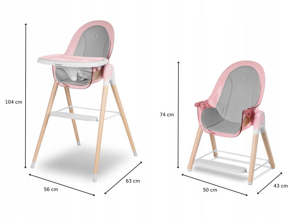 Стільчик для годування 2в1 Lionelo Maya Pink - Зображення 6