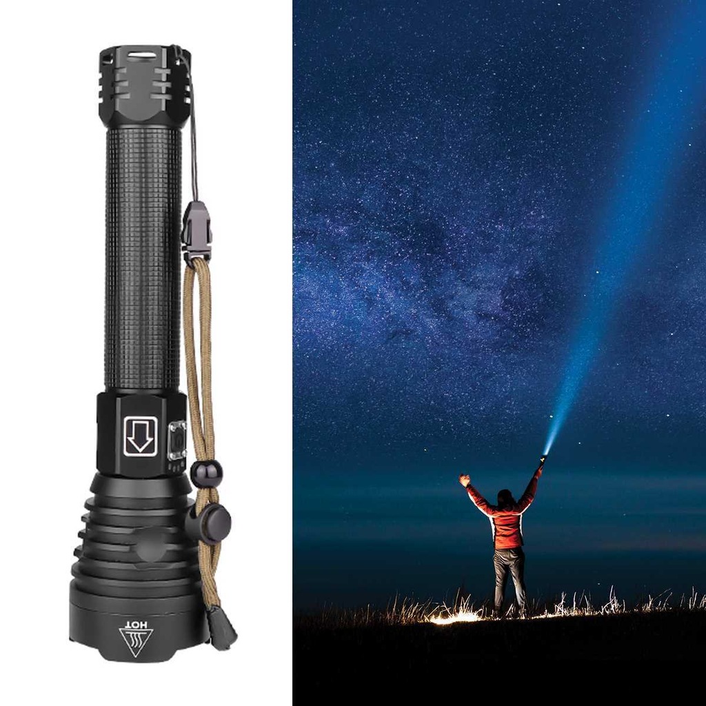 Потужний тактичний ліхтар Heckermann XHP90 Zoom 5000mAH - Зображення 7