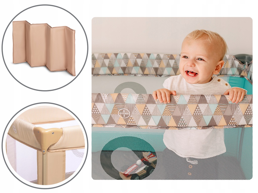 Манеж Lionelo Stefi BEIGE CHOCOLATE - Зображення 3