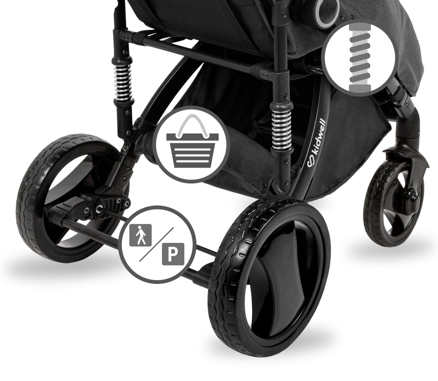Прогулянкова коляска Kidwell CARELL Dark Blue - Зображення 12