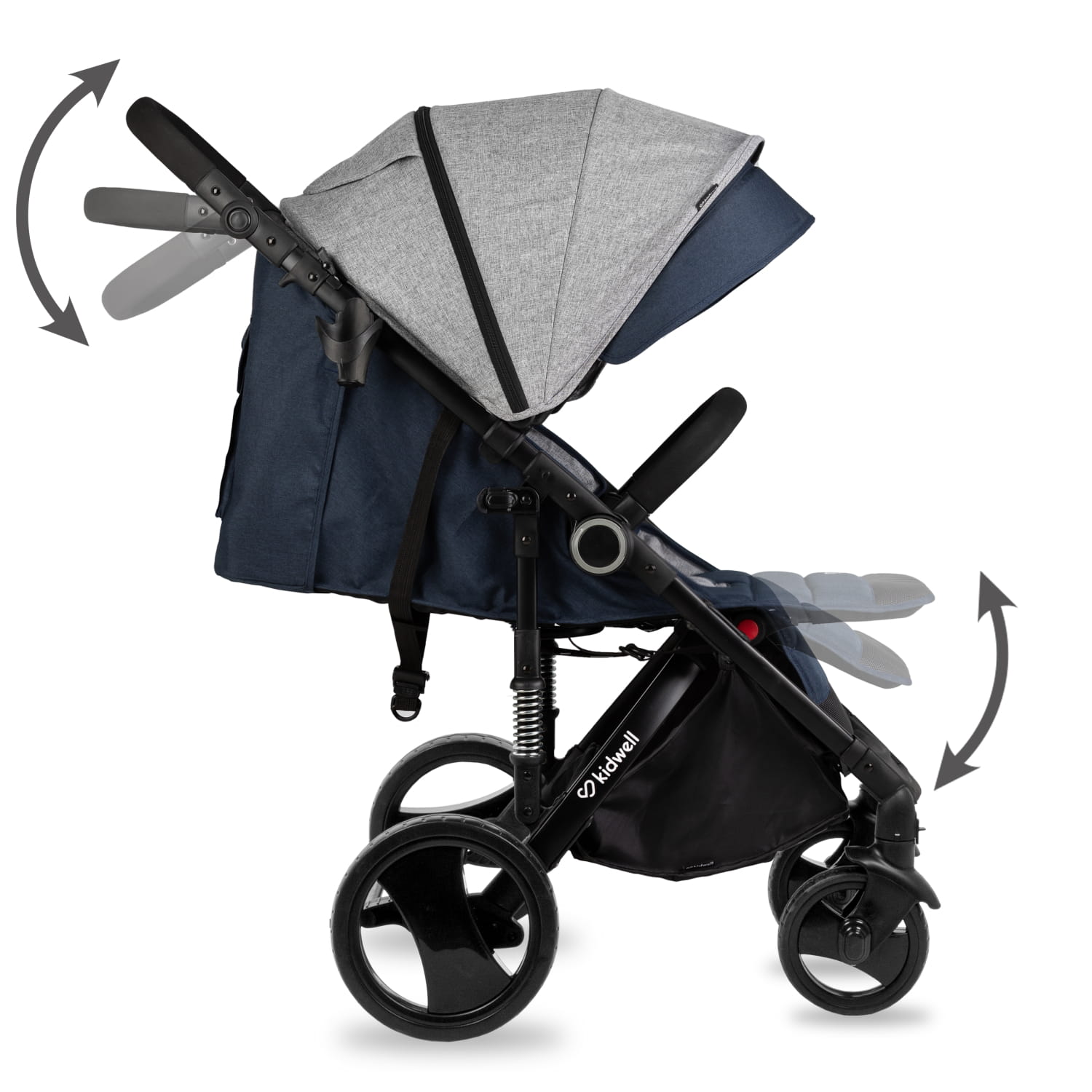 Прогулянкова коляска Kidwell CARELL Dark Blue - Зображення 5