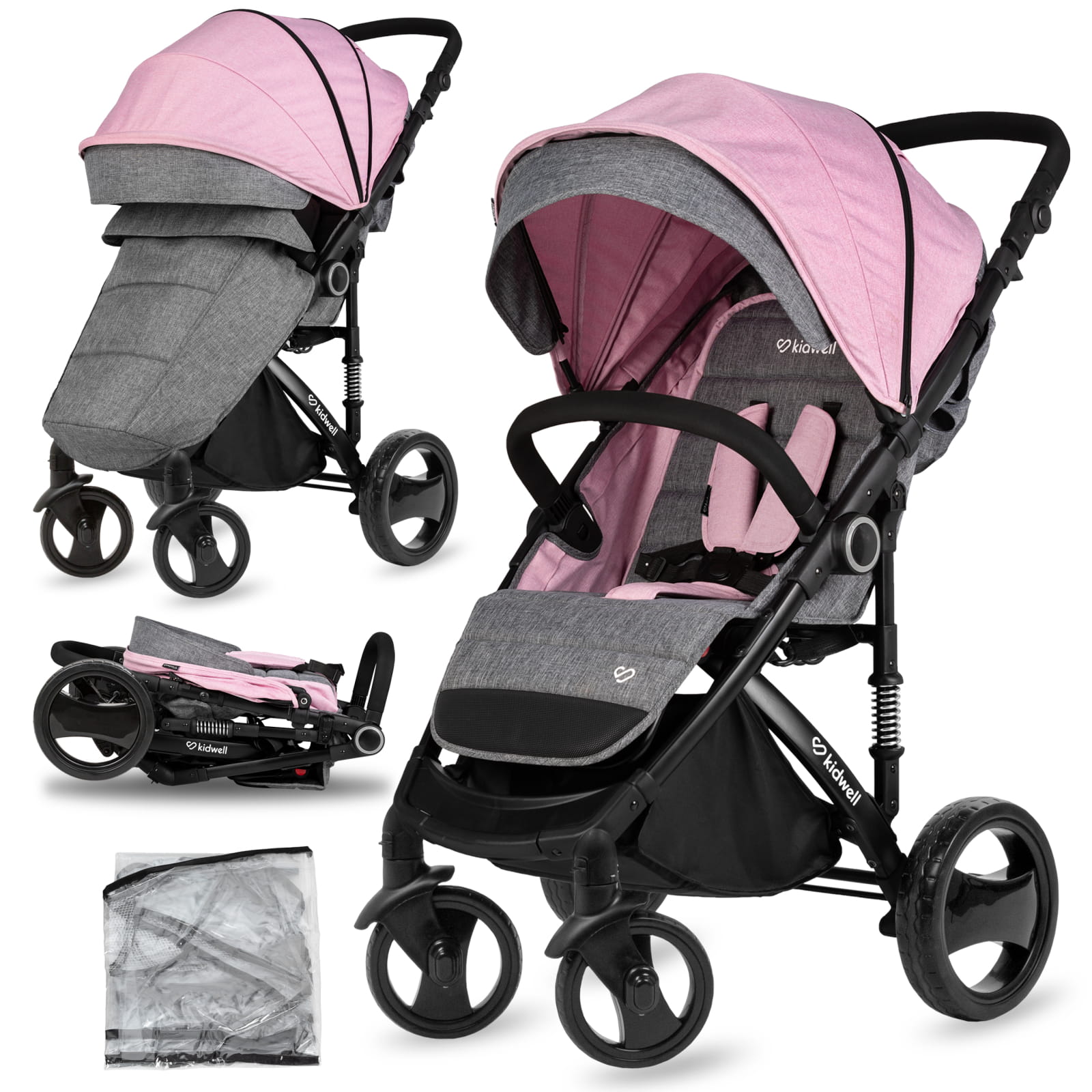 Прогулянкова коляска Kidwell CARELL Pink - Зображення 2