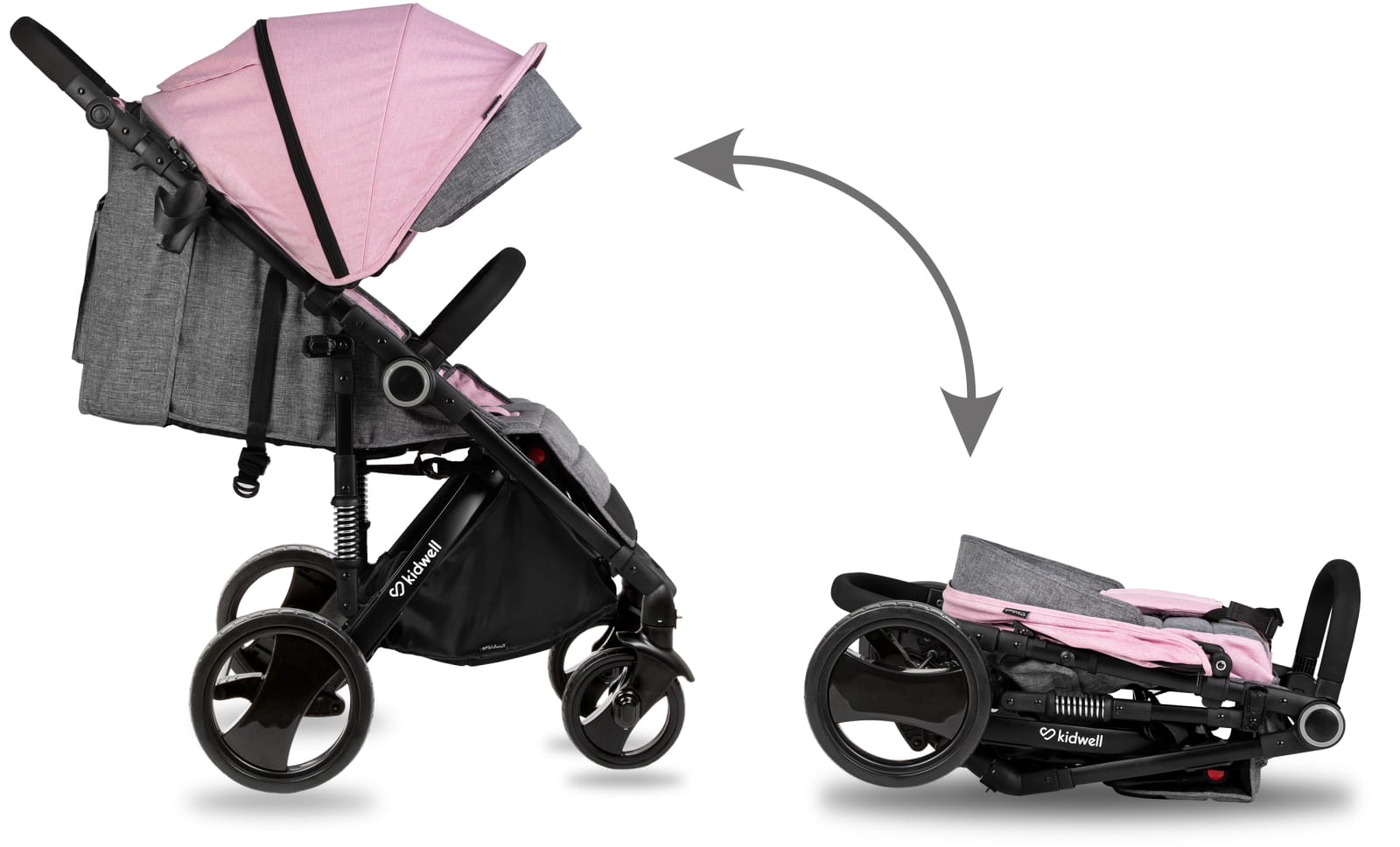Прогулянкова коляска Kidwell CARELL Pink - Зображення 13