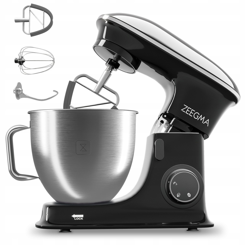 Тістоміс міксер планетарний Zeegma PLANEET CHEF BLACK 2200 Вт - Зображення 2