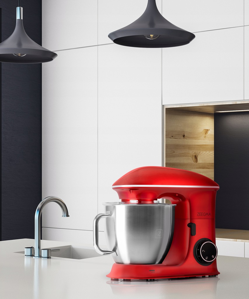 Тістоміс міксер планетарний Zeeegma PLANEET CHEF RED 2200 Вт - Зображення 8