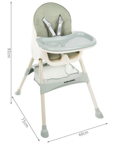 Стільчик для годування 3в1 Kruzzel 12059 Lite Green - Зображення 10