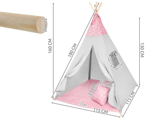 Дитячий вігвам намет Tipi Rose 8705 - Зображення 8