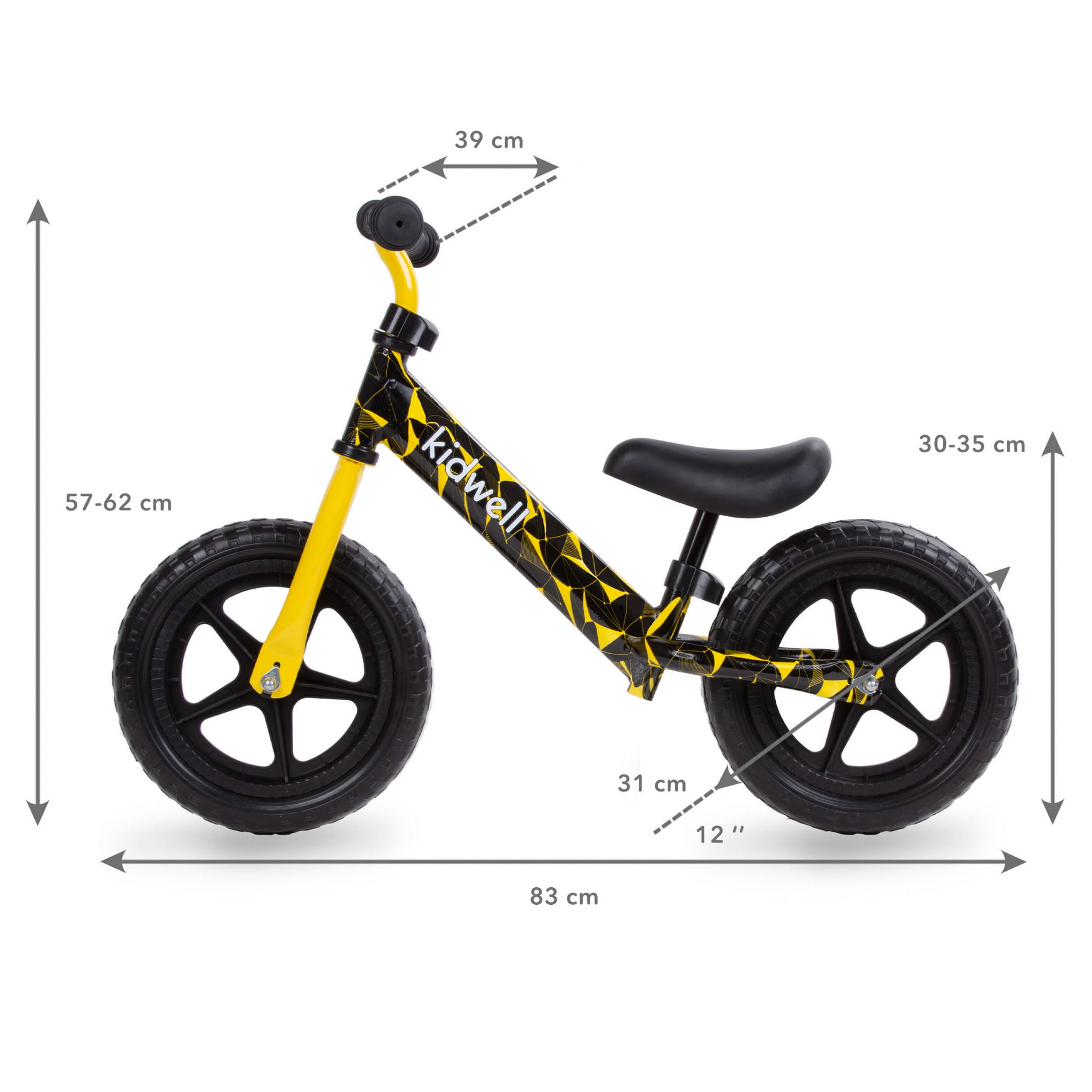 Велобіг велосипед Kidwell REBEL Yellow - Зображення 2