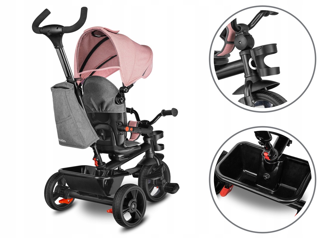 Велосипед триколісний Lionelo Haari Bubblegum - Зображення 8