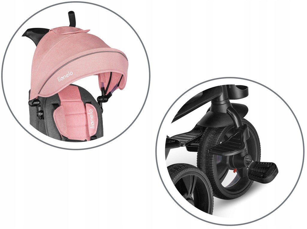 Велосипед триколісний Lionelo Haari Bubblegum - Зображення 7