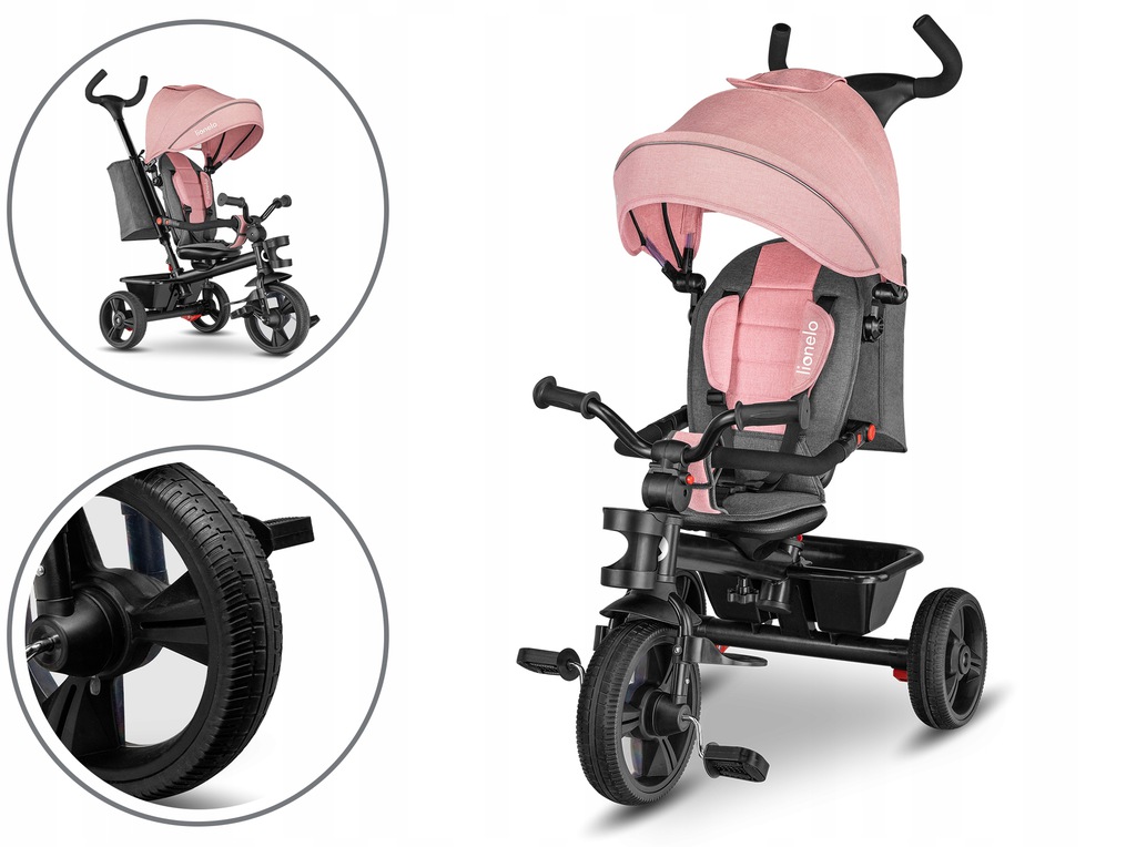 Велосипед триколісний Lionelo Haari Bubblegum - Зображення 5