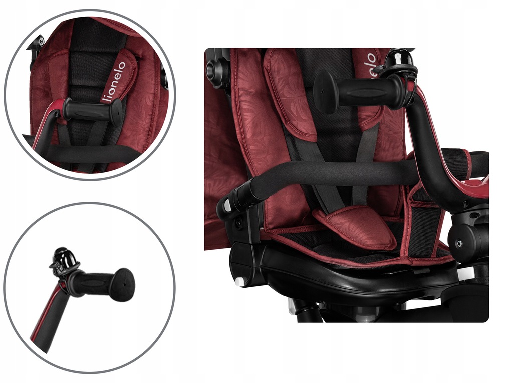Велосипед триколісний Lionelo Kori Red Burgundy - Зображення 7