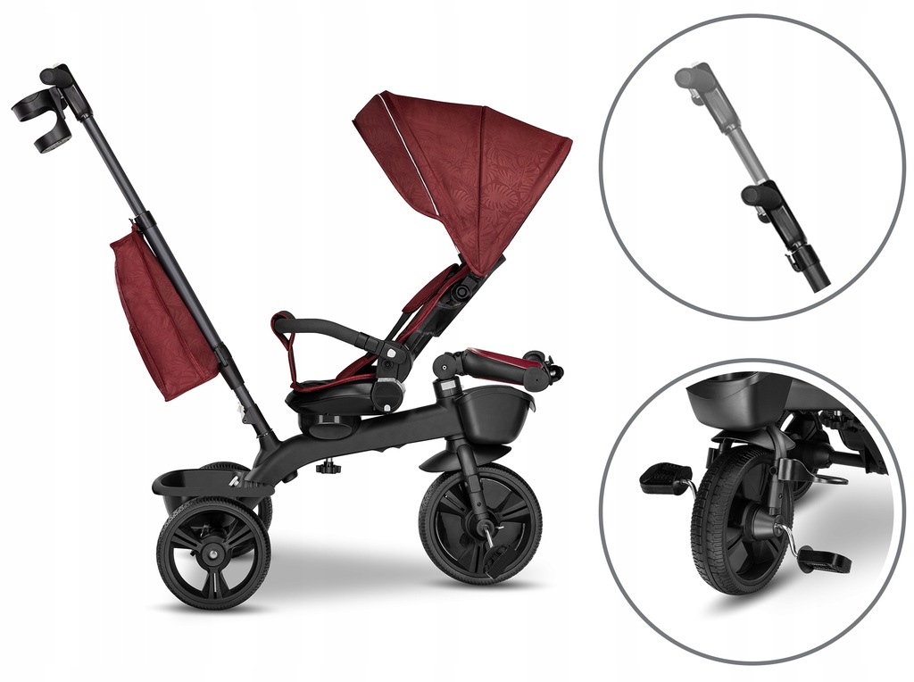 Велосипед триколісний Lionelo Kori Red Burgundy - Зображення 4