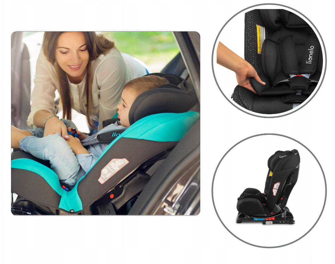 Автокрісло Lionelo SANDER ISOFIX 0-36 kg Black - Зображення 7