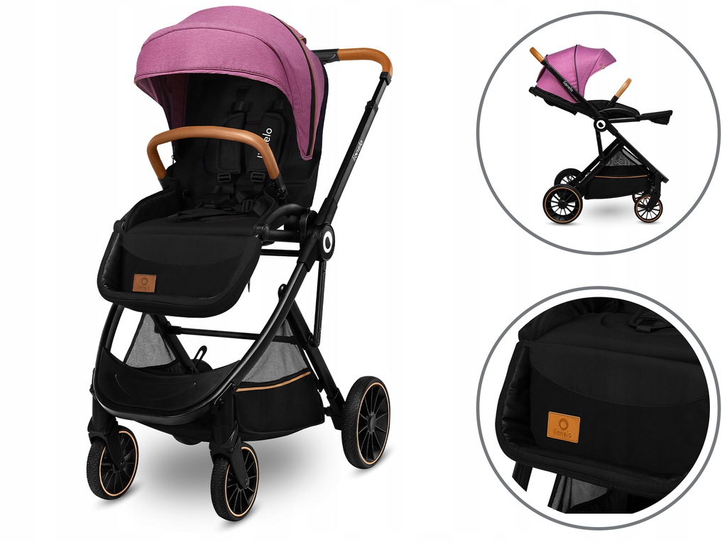 Універсальна коляска 2в1 Lionelo RIYA Pink Violet - Зображення 8