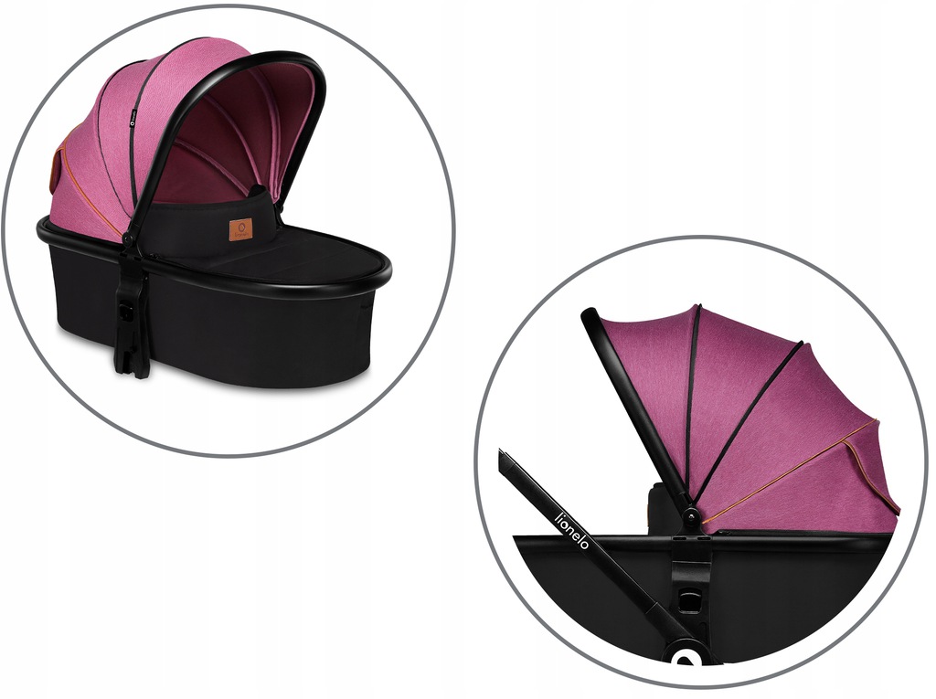 Універсальна коляска 2в1 Lionelo RIYA Pink Violet - Зображення 15