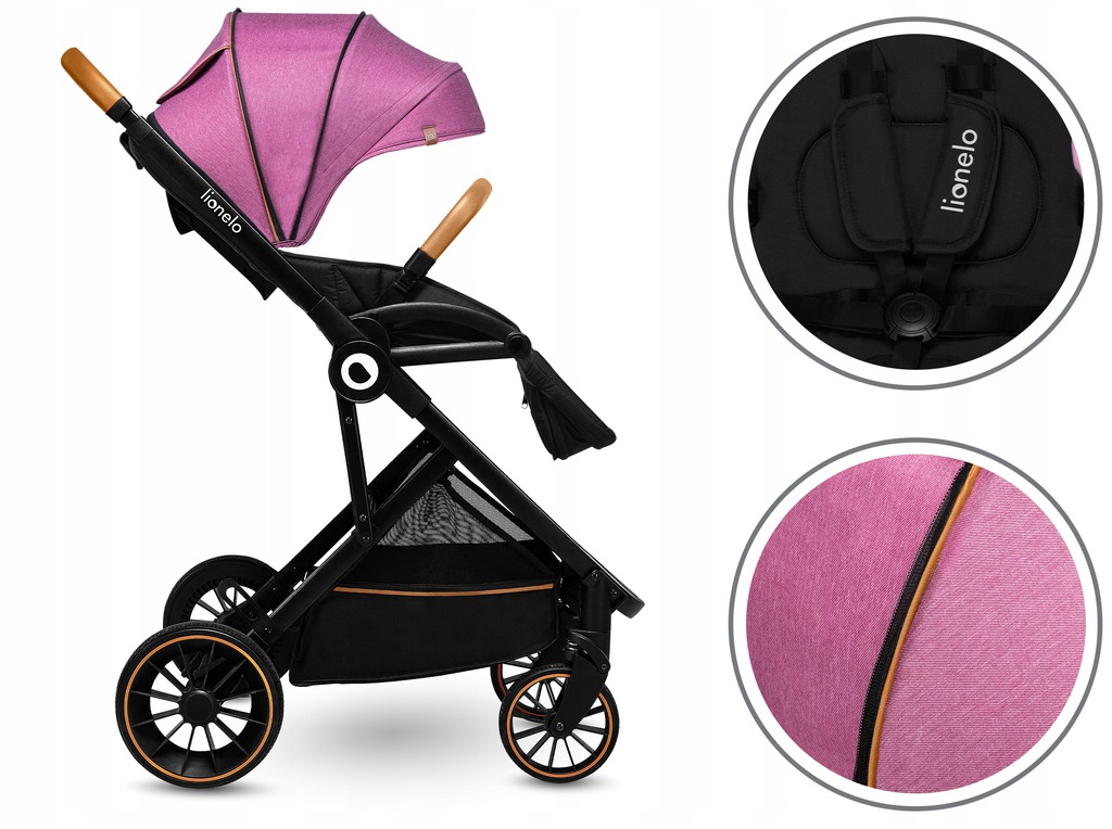 Універсальна коляска 2в1 Lionelo RIYA Pink Violet - Зображення 14
