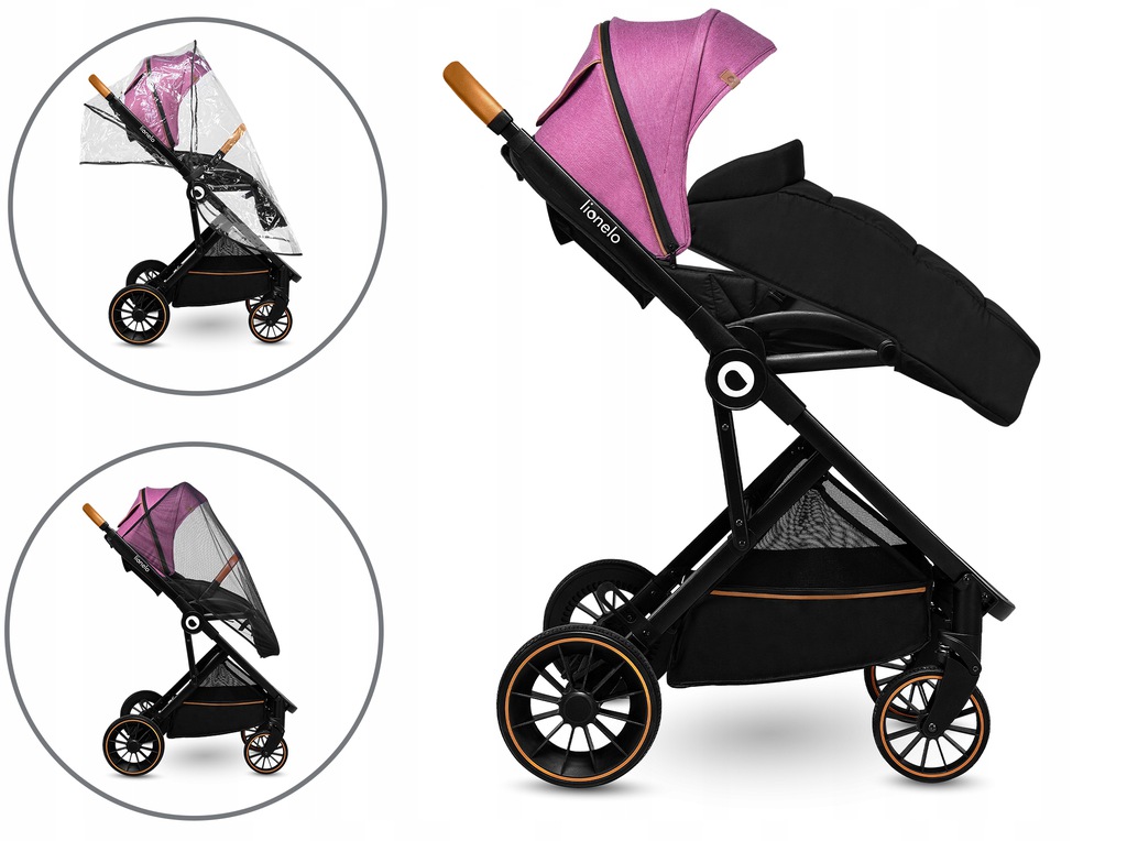 Універсальна коляска 2в1 Lionelo RIYA Pink Violet - Зображення 5