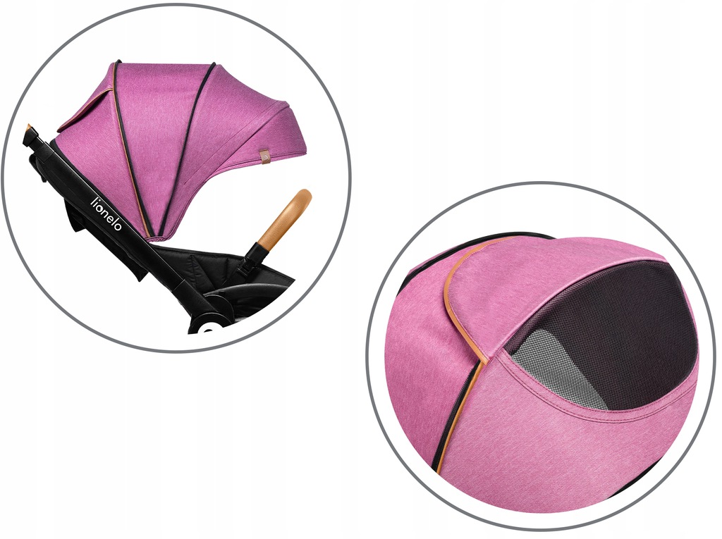 Універсальна коляска 2в1 Lionelo RIYA Pink Violet - Зображення 9