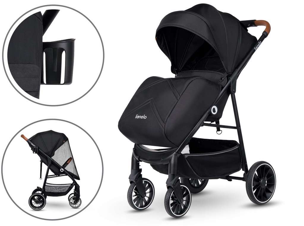 Прогулянкова коляска Lionelo Alexia BLACK ONYX - Зображення 2
