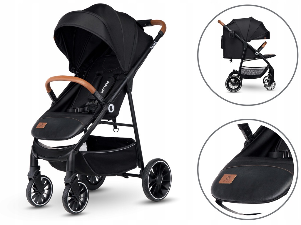 Прогулянкова коляска Lionelo Alexia BLACK ONYX - Зображення 9