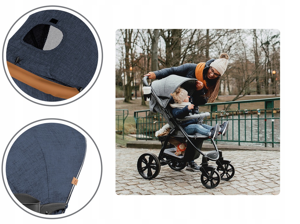 Прогулянкова коляска Lionelo ANNET Plus BLUE DENIM - Зображення 11