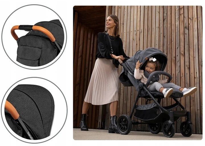 Коляска прогулянкова Lionelo BELL GRAPHITE - Зображення 7