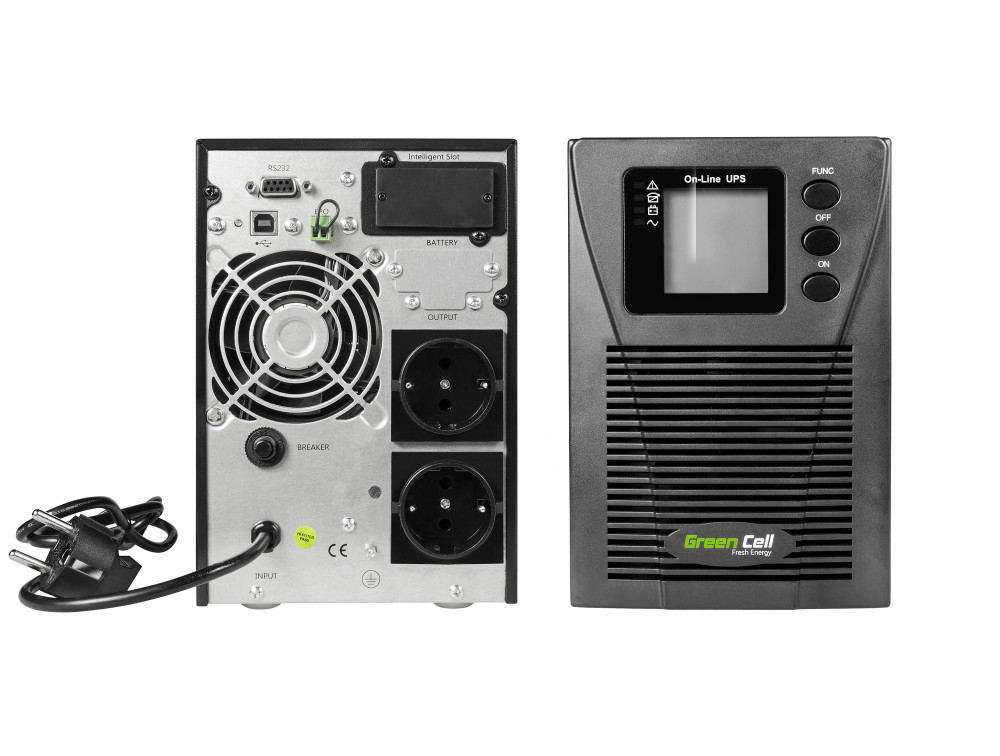 Джерело безперебійного живлення UPS Green Cell Online MPII 1000VA 900W LCD