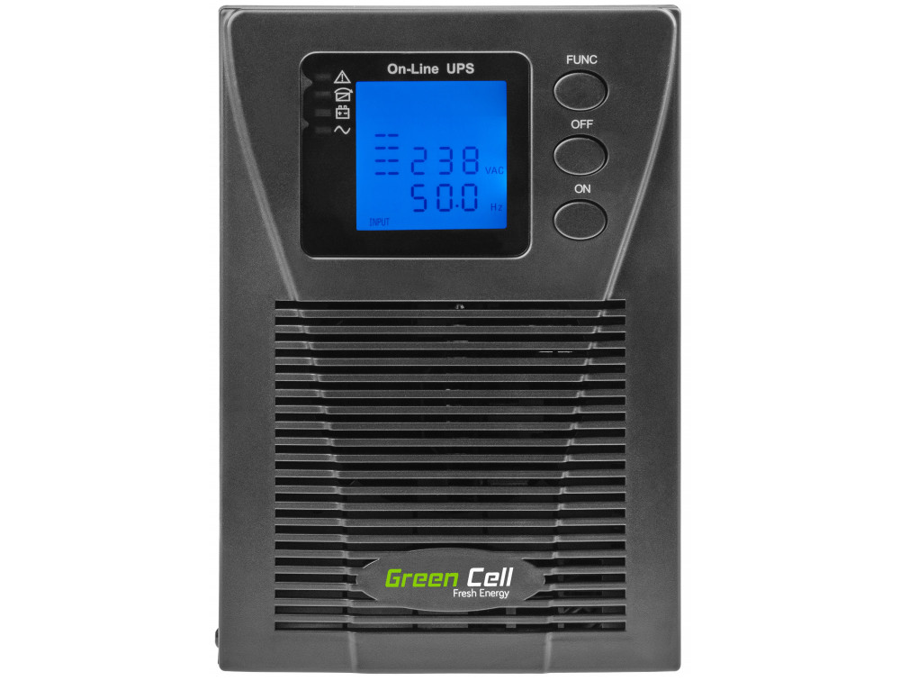 Джерело безперебійного живлення UPS Green Cell Online MPII 1000VA 900W LCD - Зображення 2