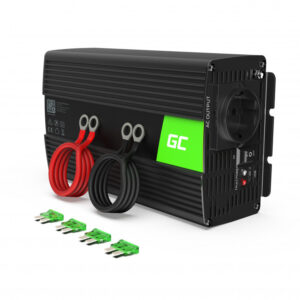 Перетворювач напруги інвертор Green Cell 12 V на 230 V 1000 W/2000 W чиста синусоїда