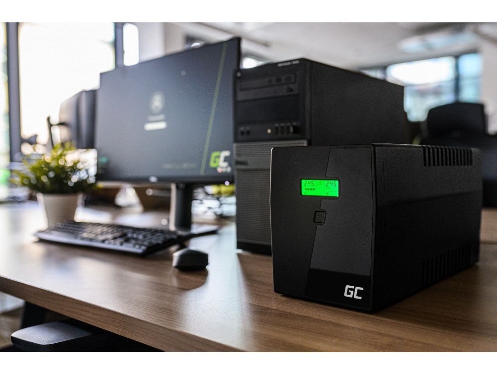 Джерело безперебійного живлення UPS Green Cell 1500 VA 900 W Power Proof - Зображення 4