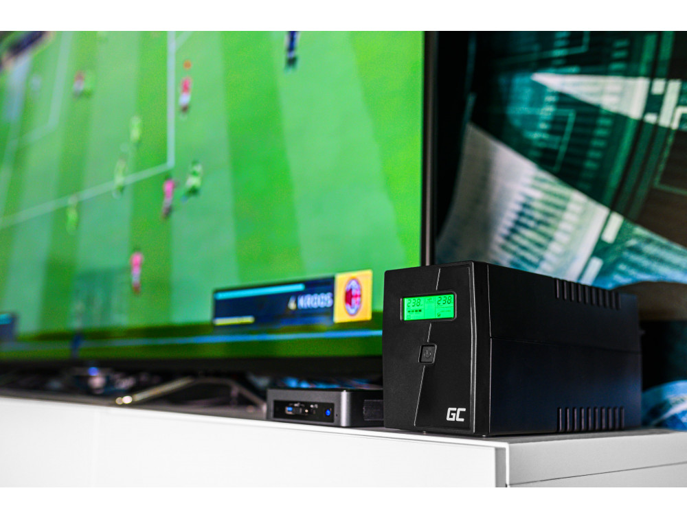 Джерело безперебійного живлення UPS Green Cell 1500 VA 900 W Power Proof - Зображення 7