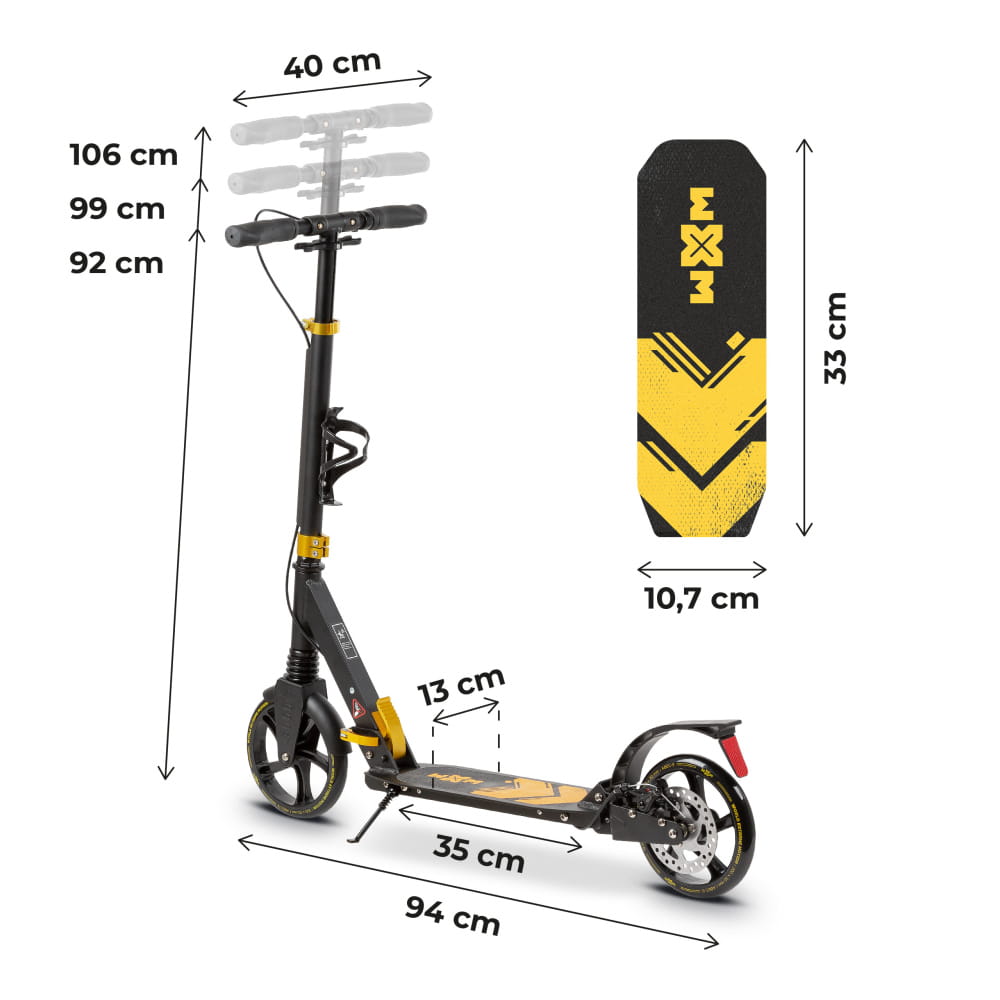 Самокат із дисковим гальмом Kidwell WXM RST-B02 Yellow - Зображення 12