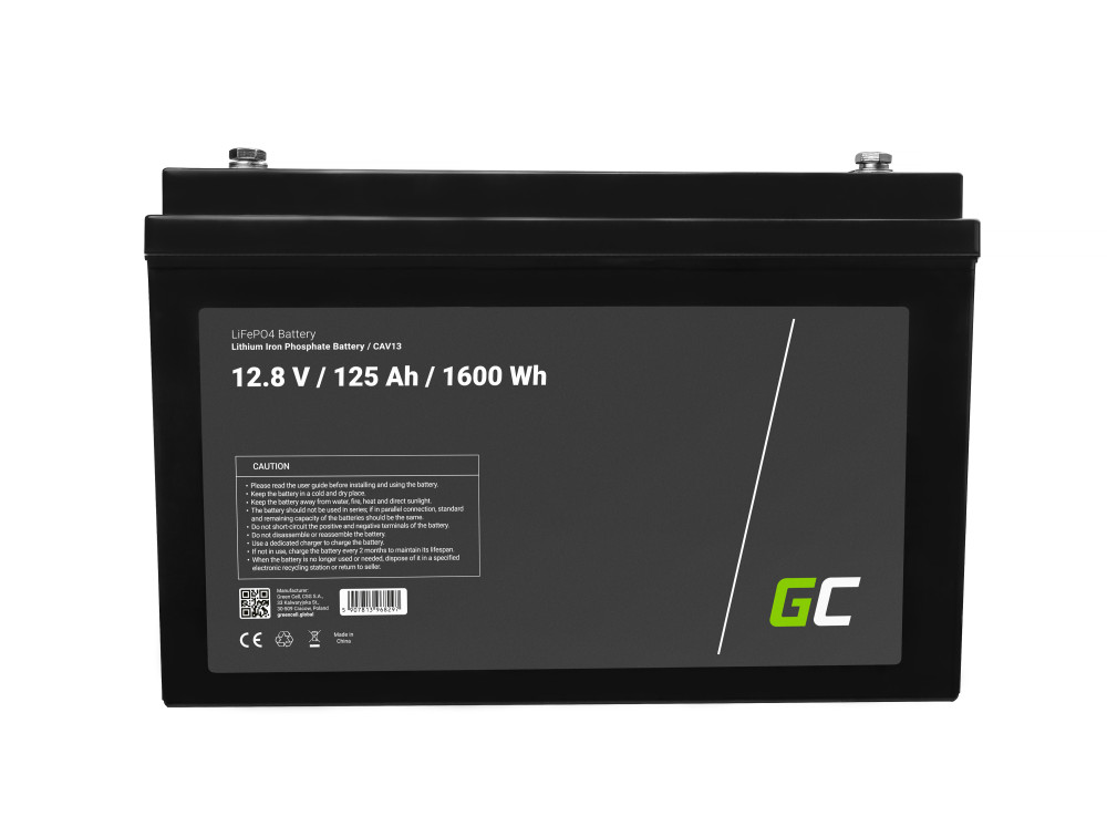 Акумуляторна батарея GreenCell LiFePO4 12.8 V 125 Ah (100 А) + BMS - Зображення 4