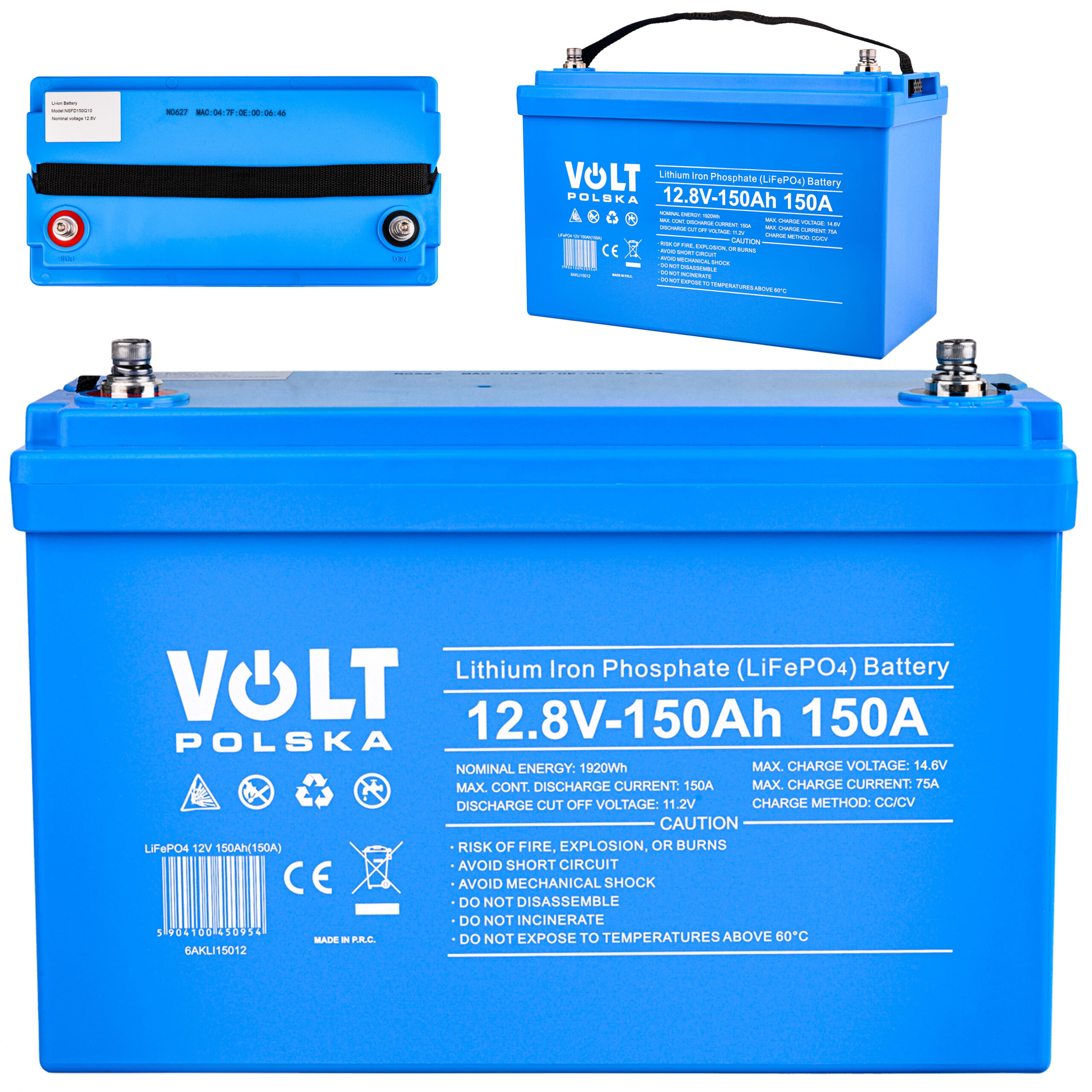 Акумуляторна батарея Volt Polska LiFePO4 12,8 V 150 Ah (150 А) + BMS + Bluetooth - Зображення 2