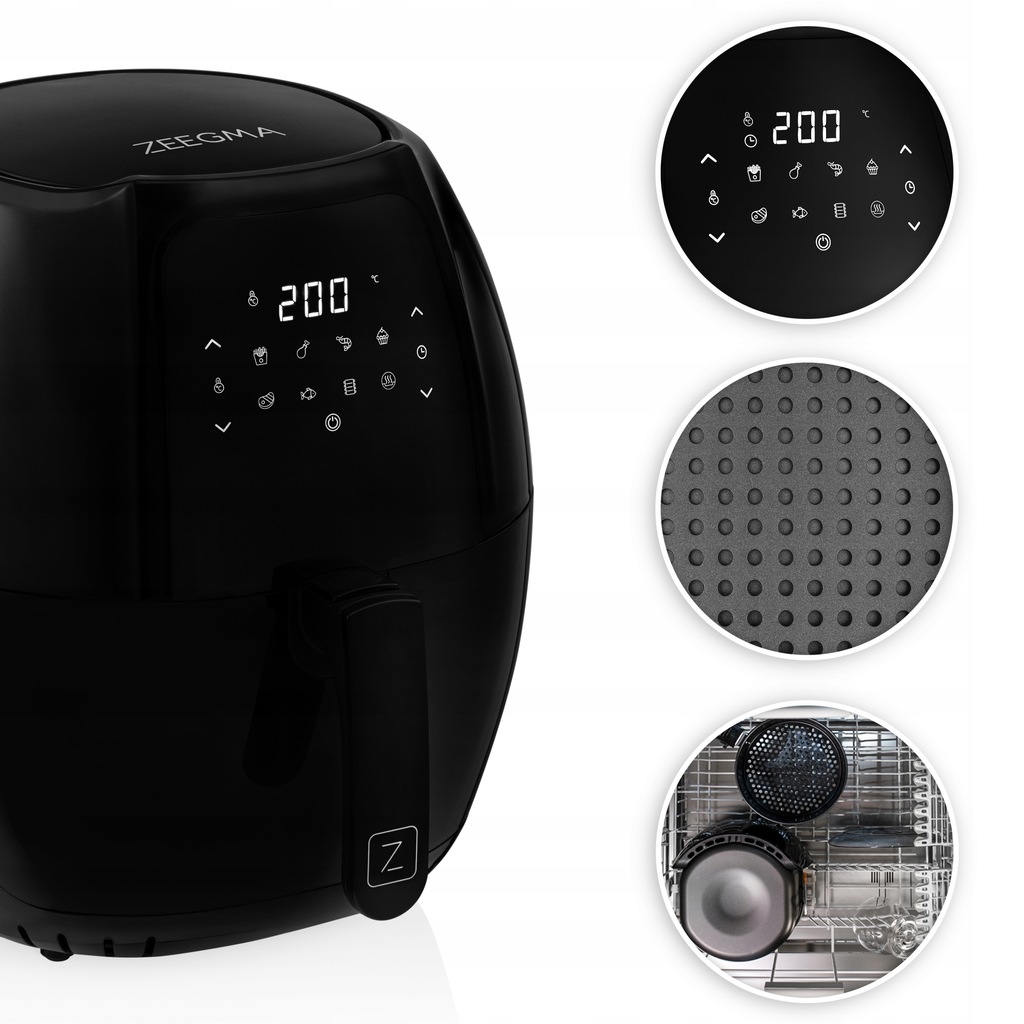Аерогриль Аерофритюрниця Zeeegma Knapper GRAND Black - Зображення 15
