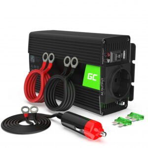 Перетворювач напруги інвертор Green Cell 12 V на 230 V 300 W/600 W Чистий синус (INV05DE)