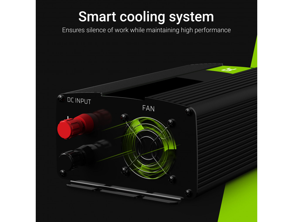 Перетворювач напруги інвертор Green Cell 12 V на 230 V 300 W/600 W Чистий синус (INV05DE) - Зображення 5